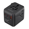 25W Reiseadapter Weltweit,5 in 1 Universal Adapter mit USB A,USB