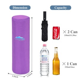 Insulated Golf Cooler Bag, Portable Camping Cooler Case, Unisex Soft Waterproof Beer Sleeve for Drinks/Bottled Water/Umbrella, for Daily Work/Travel/Hiking - 2PC