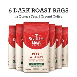 Nestlé Coffee Partners Seattle's Best Coffee Post Alley Blend Dark Roast Ground Coffee | 12 Ounce Bags