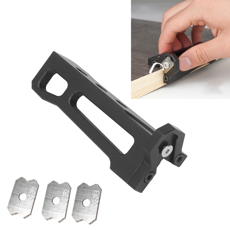 Woodworking Edge Trimmer Aluminum Alloy Manual Wood Edge Planer Arc