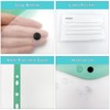 Plastic Wallets A4, 6 Pack Punched Pockets A4, Expandable Poly