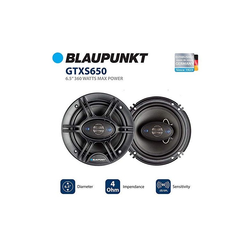 Blaupunk GTS655M 6.5 Inch 250W Slim Line, 4 Way Coaxial