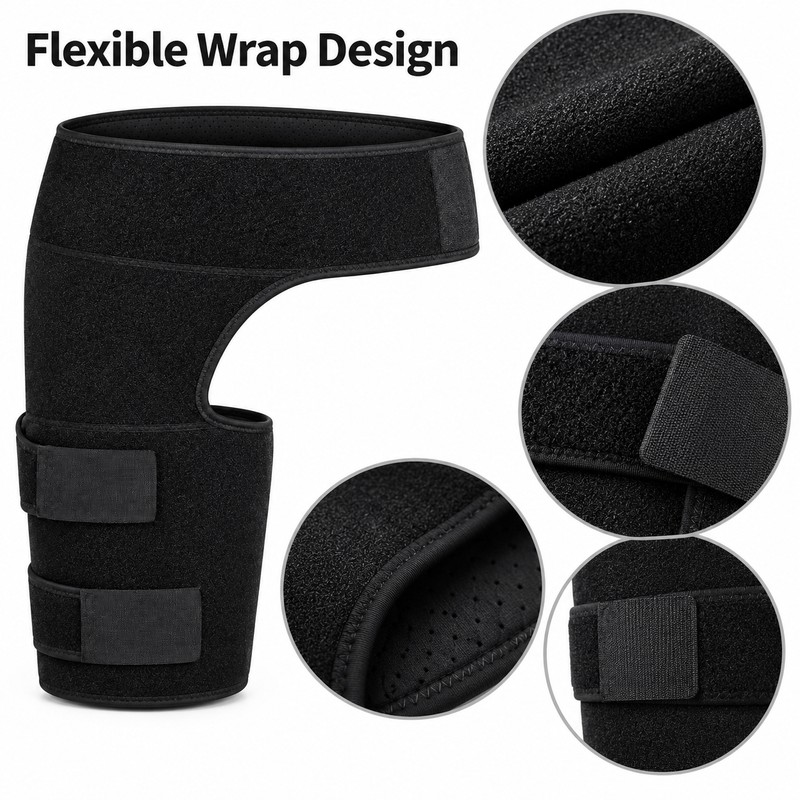 Adjustable Leg Warmers Compression Wrap – Comfortable Thigh & Hip