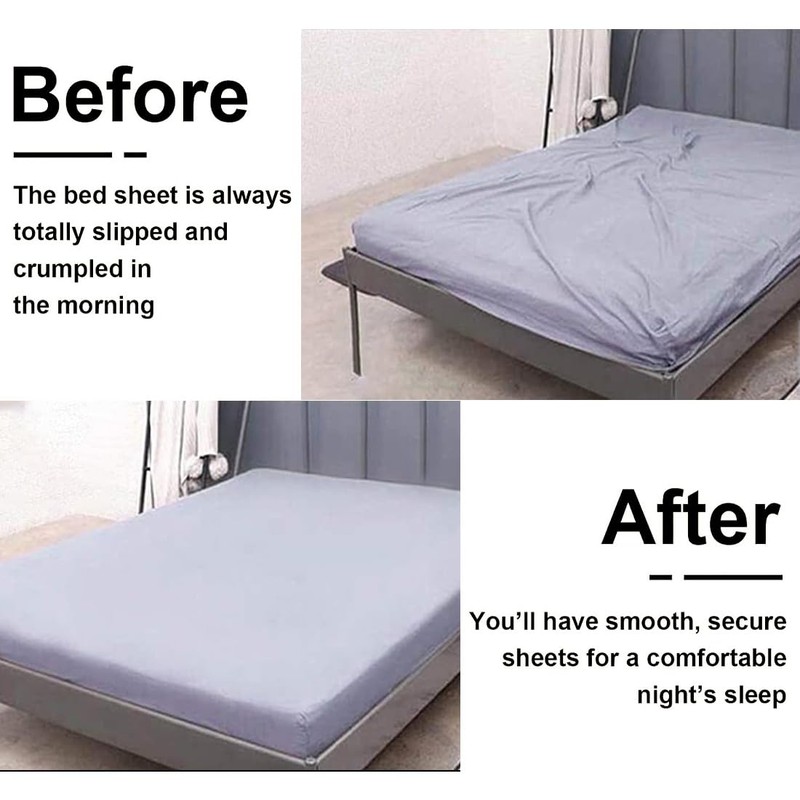 VIVIIHOO Bed Sheet Tie Down Straps - Adjustable Bed Scrunchie