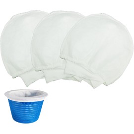 Reusable Precision Pool Skimmer Socks (Thickened version, washable) Fit Fine Mesh Basket Strainer Screen Liners Savers Leaves for Inground and Above Ground Pool Filters Baskets Skimmers (3 pcs)