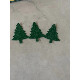 Stampin' Up! 20 Stampin Up Glitter Christmas TREE Holiday Pine Punches Punchies Die Cuts