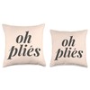 Oh Plies Funny Ballet Dance Teachers Ballerina Dancing Throw Pillow