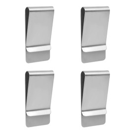 Nazaz 4pcs Money Clip, Stainless Steel Slim Money Clip Credit Card Holder, Cash Clip for Men and Women, One Size (Silver)