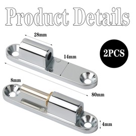Pack of 2 Hinges, Door Hinges Screw-On Tape 80 x 14 mm Lifting Hinge Iron Galvanised Screw-On Tape, Renovation Tapes, Door Hinges for Heavy Doors, Room Door Hinge, Box Hinge Fence Hinge Furniture