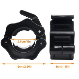 Barbell Collar ValueHall 1 Inch Barbell Clamps Barbell Buckle Non-Slip Professional Barbell Lock Collar Clips for Workout Weightlifting Fitness and Strength Training V3A05