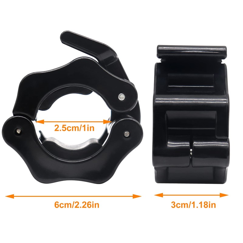 Barbell Collar ValueHall 1 Inch Barbell Clamps Barbell Buckle Non-Slip