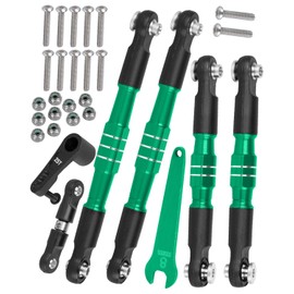 RCMYou RC Aluminum Turnbuckles Camber Links Upgrades Part for 1/8 Typhon 6s BLX 1/7 Felony 6s BLX Infraction Limitless,7075 Alloy Turnbuckles Camber Links w/25T Servo Arm,Green