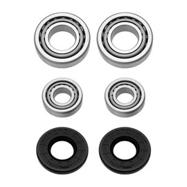 ECSiNG 2 Sets Wheel Bearing Kit 30203 30205 Bearings 25x52x7mm Sealing Ring Compatible with ALKO Axle Without Brake Up to 750 kg Black