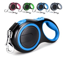 Retractable Dog Leash with Anti-Slip Handle,8m/5mDog Walking Leash for Small to Large Dogs up to 50kg /20kg, One Button Break & Lock, Heavy Duty No Tangle (Blue, 8m)