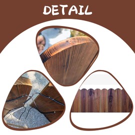 2 PCS Wooden Garden Edging Border 5.9 X 47.2 Inch Flexible Landscape Border Edging Garden Wooden Fence Decorative Border for Gardens Lawn Yard Patio Balconies Courtyards Planting Fences