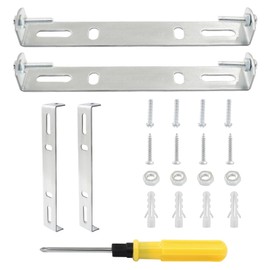 HARSKIYER 4 Packs Ceiling Light Mounting Bracket No Center Hole, 5.1 Inch Crossbar Mounting Bracket Light Fixture Mounting Plate, Square Light Wall Mounting Kit for Chandelier, Outdoor, Lamp