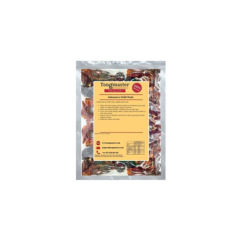 Whole Habanero Chilli Pods - 100g