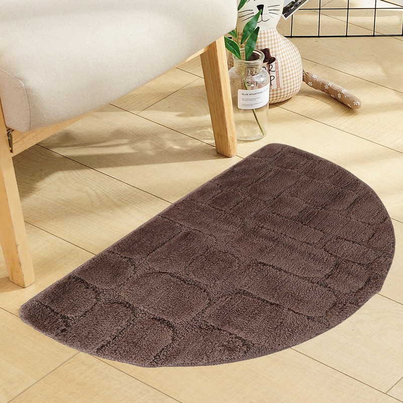 Half Round Shape Super Absorbs Non Slip Floor Mat for