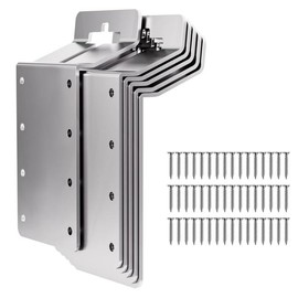 T-Post Mounting Bracket, Stainless Steel T Post Target Hanger Mount Fence Bracket for Mailbox, Wood Lumber, Signs, Birdhouse T-Post (6 Pcs, Max. 1-1/2" Width)