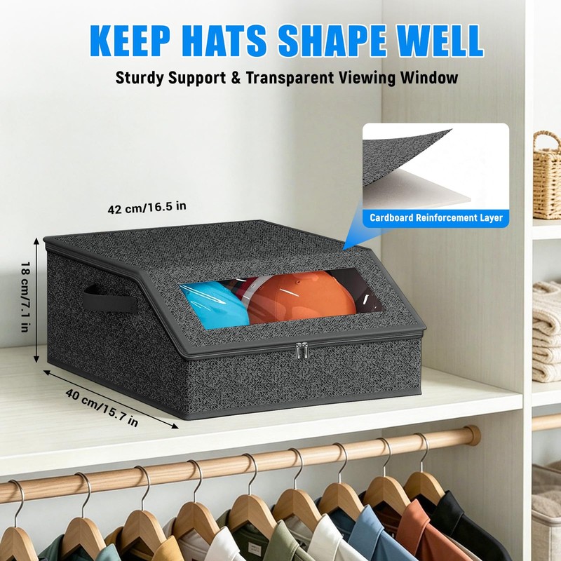 hat organizer,Stackable Hat Storage for Baseball Caps