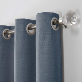 Sun Zero Cooper Thermal Insulated Room Darkening Grommet Curtain Panel, 40" x 63", Blue