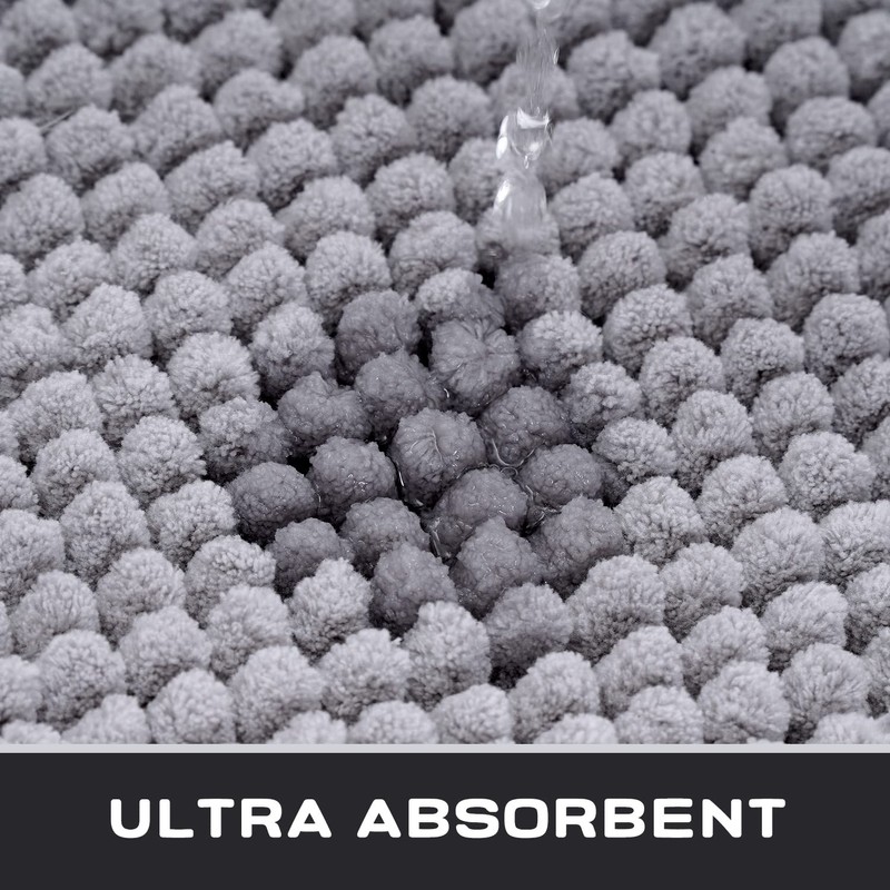 ROSMARUS 43 × 61 cm Bobble Chenille Quick Dry Bath