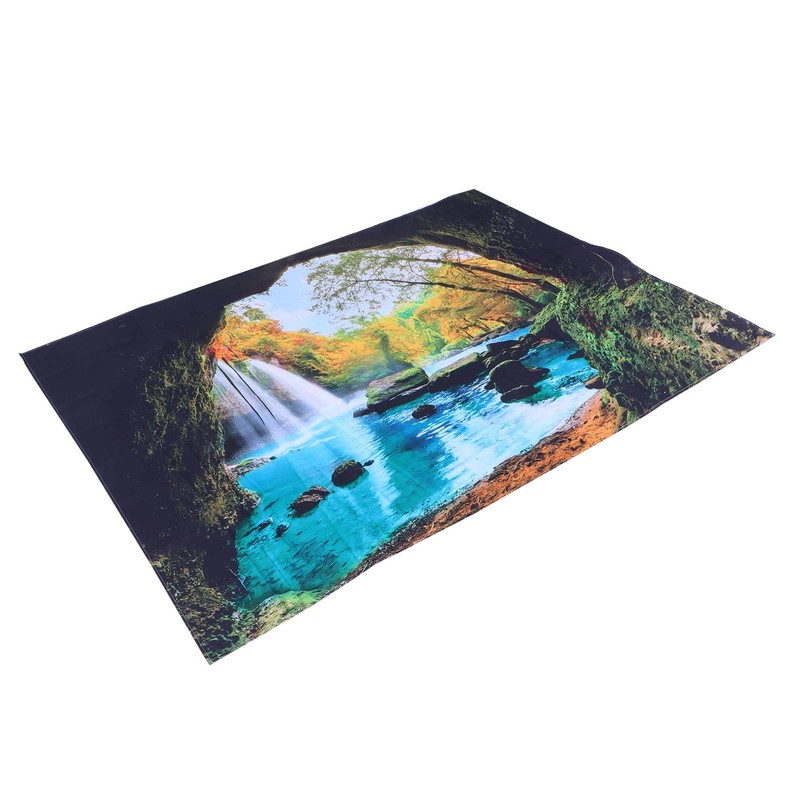 Cave River Landscape Pattern Tapestry Wall Hanging Wall Blanket for