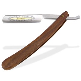 Razor with Gold Etching Wet Razor for Men Razor 5/8 Inch Hollow Cut