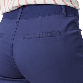 Lee Women's Relaxed Fit Austyn Knit Waist Cargo Capri Pant, Ink Blue, 12