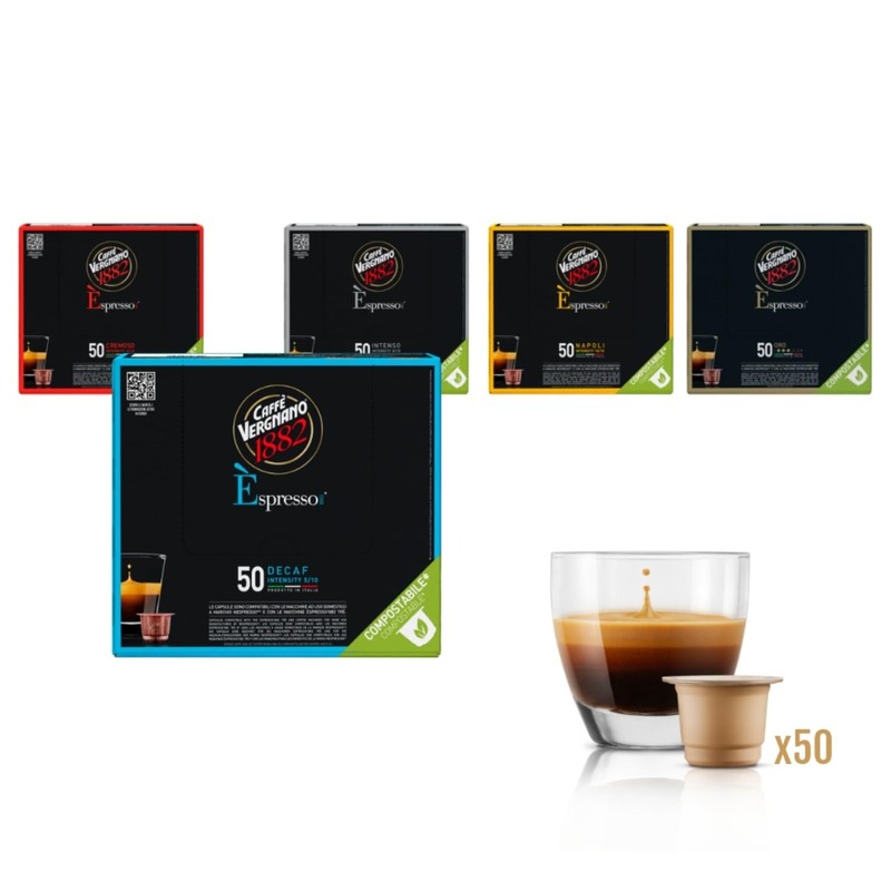 Caffè Vergnano 1882 Èspresso Decaffeinato, compostable Nespresso® compatible capsules -