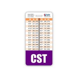 CST Badge Buddy Vertical w/Height & Weight Conversion Charts (Standard, Purple)