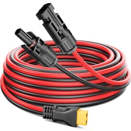 Gonifeto Solar Connector to XT60 Cable (10AWG 2ft), Solar to Injection Molding XT60 Adapter Extension Cord for Portable Power Station