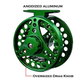 FANGBLUE Fly Fishing Reel Aluminum Alloy 5/6 WT Large Arbor 2+1BB Interchangeable for Saltwater and Freshwater Fly Wheel 5/6 WT (Green)