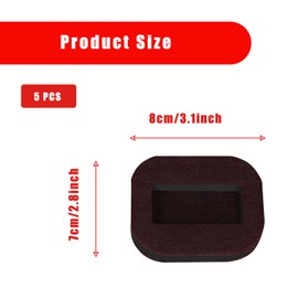 Bojueshaw 4 PCS Anti-Sliding Furniture Caster Cups,Rubber Wheel Stoppers,Protector Pads for Bed,Sofa,Chair,Office Furniture(Brown)