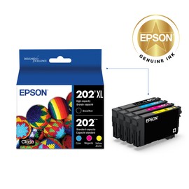 EPSON 202 Claria Ink High Capacity Black & Standard Color Cartridge Combo Pack (T202XL-BCS) Works with WorkForce WF-2860, Expression XP-5100