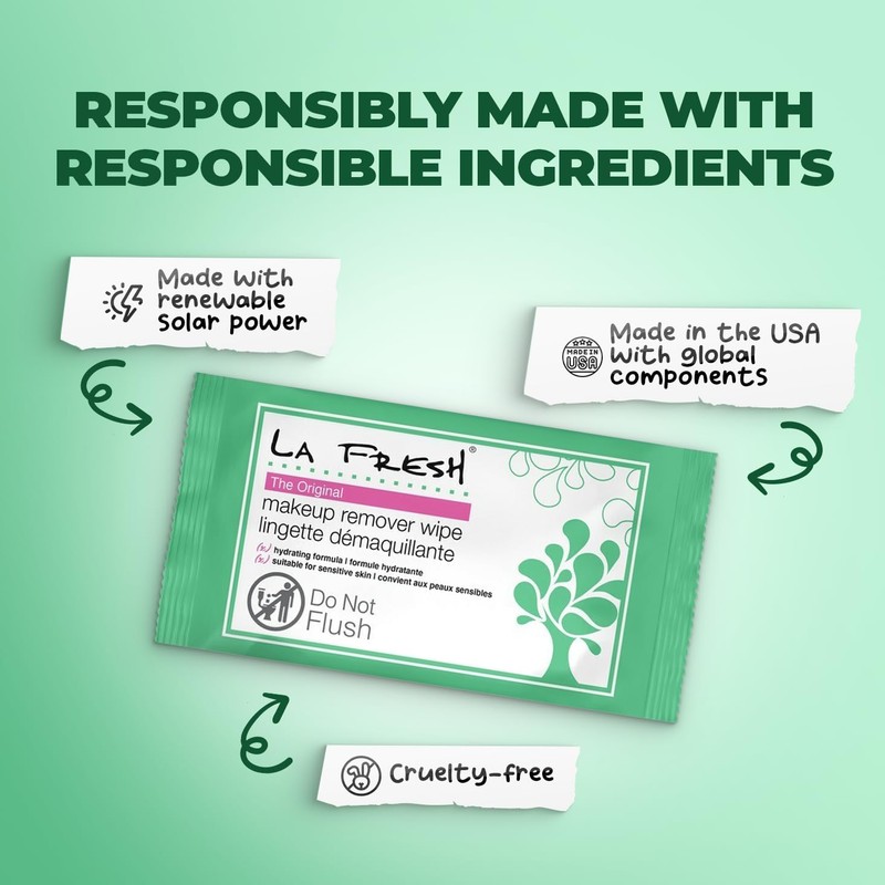 LA Fresh Makeup Remover Wipes with Vitamin E - Make