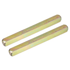 sourcing map 2Pcs Door Knob Spindle, Spare Door Handle Spindle Bar, 85mm Long Door Spindle Replacement Door Handle Parts, Gold