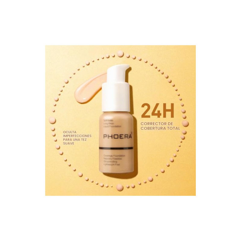 Lure Skin Foundation Concealer Beige Base Maquillaje Consistencia Ligera