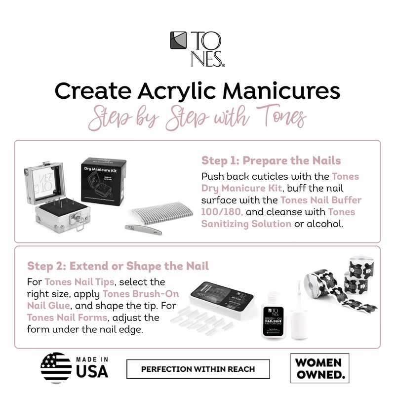 Tones Coverland Acrylic Nail Powder "Parisian Romance" - Limited Edition