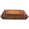 Esschert Design AT06 Aged Terracotta Square Saucers for AT05 (Set