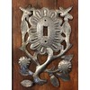 Decorative Flower Switch Plate Cover Recycled Metal Made in Haiti,