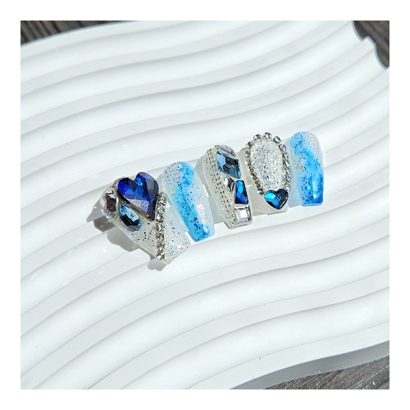 Blue East Handmade Nail Tips - Ballerina L / 블루이스트