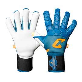 CATCH & KEEP Fly Blue Soul Men's Goalkeeper Gloves Size 10 I Professional Goalkeeper Gloves with Finger Protection, Thumb Support & Thicker Wrist Support