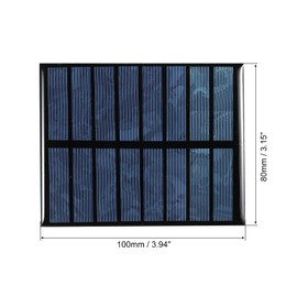 sourcing map Mini Solar Panel Cell 4V 200mA 0.8W 100mm x 80mm for DIY Electric Power Project Pack of 2
