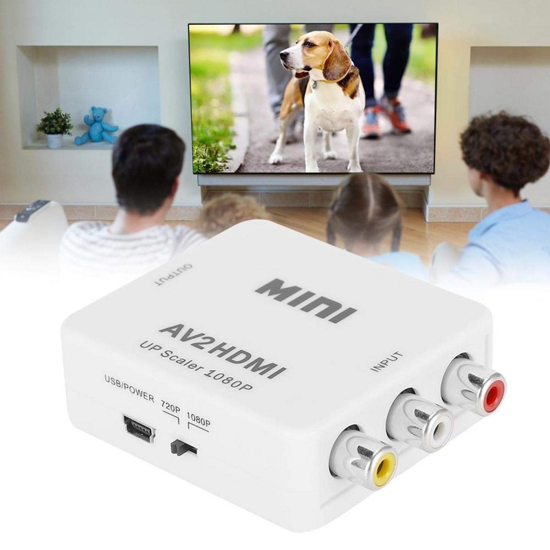 Video Audio Adapter, Flexible RCA to HDMI Converter HD for