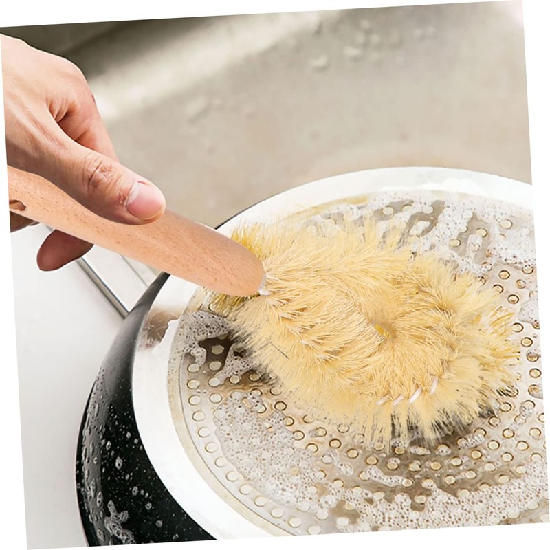 Ipetboom Dry Brushing Cleaning Brush Pot Brush Household Wooden Bath