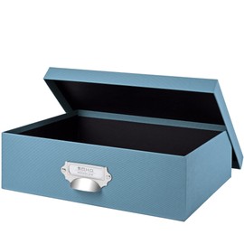 S.O.H.O. 1343452150 Denim Storage Box With Handle And Index Holder