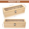 SiGuLiKeJi Wooden Tea Box Organiser, Bamboo Tea Boxes with Compartments