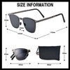 REONAS Ultralight Stainless Steel Folding Polarized Sunglasses, UV400, Driving/Fishing/Polarizing, Retro