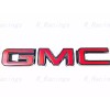 Auto Rear Only GMC Black Red Emblem Overlay GMC Sierra